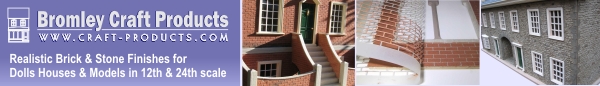 Realistic Brick & Stone Finishes for Dolls Houses & Models from Bromley Craft Products