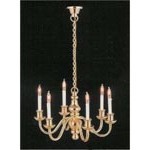 6 Arm Dolls House Chandelier Light - 1:12 scale