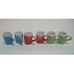 Set of 6 Modern Coloured Mugs