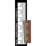 Quoin Stone Stencil 'F'