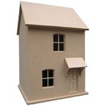 Small Victorian Style Dolls House - Unpainted Kit (1:24 scale)