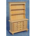Welsh Dresser - 1:12 Scale - Plain Wood