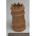 Chimney Pots (pair) - Crown Top for 1:12 Scale Dolls House