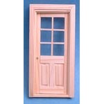 Half Glazed Door for 1:12 Scale Dolls House - 6 Pane