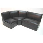 Black Leather Corner Sofa