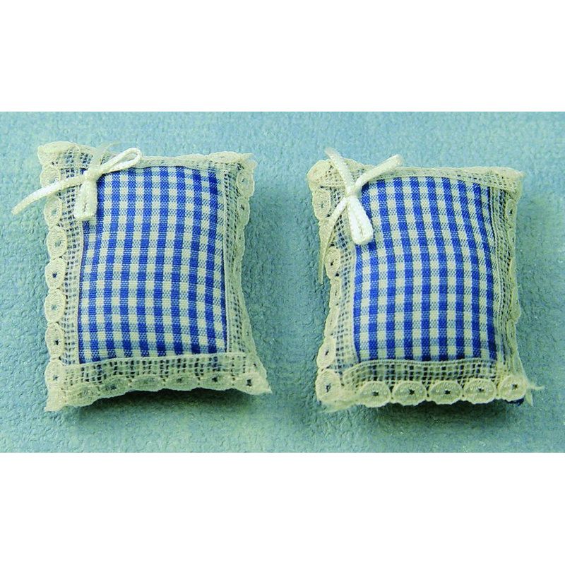 Blue Gingham Pillow Set, D1064