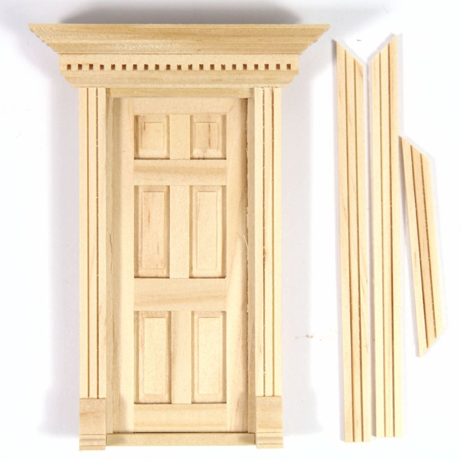 Yorktown Door with Dentil Mouldings 124 scale, HWH6014