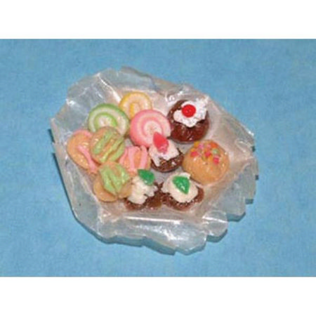 Dolls House Plate of assorted cookies and cakes