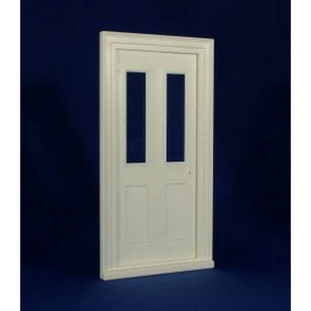 Victorian Front Door with Clear Glass (Plastic) 1:12 scale
