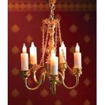 5 Candle Dolls House Chandelier Light - 1:12 scale