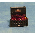 Small Dolls House Fire Grate with Glowing Log Fire
