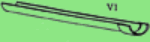V1 Round Gutter: Single 6" length, joint at right end