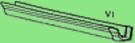 V1 Square Gutter: Single 6" length, joint at right end