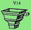 V14 Square Rainwater head