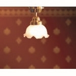 Ceiling Light with White Shade - 1:24 scale