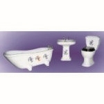 3 Piece Dolls House Bathroom Set