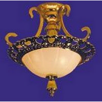 Dolls House Ceiling Light with Ornate Design - 1:12 scale
