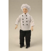 Clothed Miniature Chef Cook Doll 12th Scale