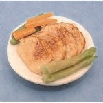 Dolls House Dinner plate Roast pork