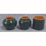 Set of 3 Glazed Pots