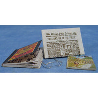 12th Scale Magazines, Newspaper & Glasses