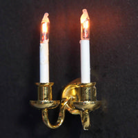Double Candle Wall Light for Dolls House
