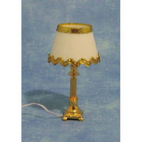 Gold Stem Table Lamp with Shade