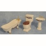 3 Piece Dolls House Bathroom Set