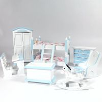 Bedroom Set with Bunk Beds - Blue