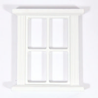 4 Pane White Window Frame for 1:12 Scale Dolls House