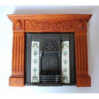 Dolls House Fireplace with Glowing Fire