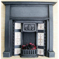 Dolls House Fireplace with Glowing Fire