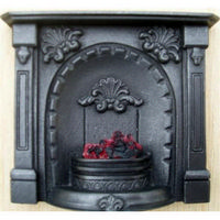 Dolls House Fireplace with Glowing Fire
