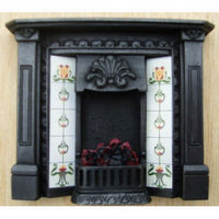 Dolls House Fireplace with Lit Fire