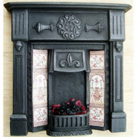 Dolls House Fireplace with Glowing Fire