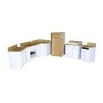 Pine (White Painted) Kitchen Set