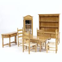 Oak Dining Room Furniture Set 1:12
