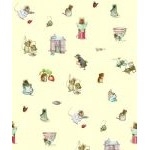Peter Rabbits Friends Dolls House Wallpaper - Ivory