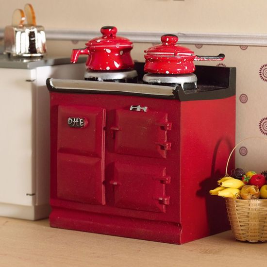 Dolls House Red Aga Style Stove