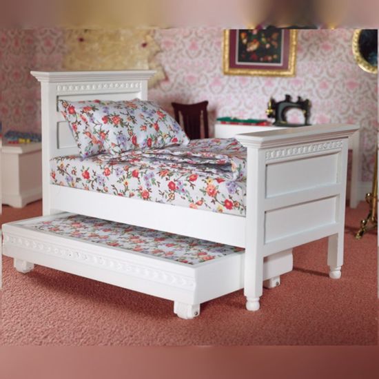 White Single Bed & Guest Bed