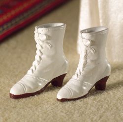 White 'Lace-up' Boots