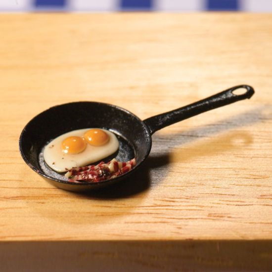 Frying Pan with Bacon & Eggs