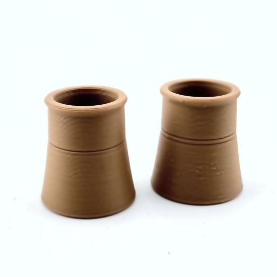 Chimney Pots (pair) - Round for 1:12 Scale Dolls House #2