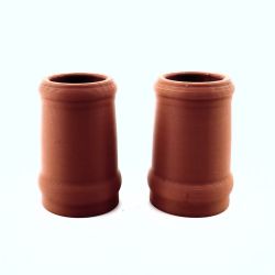 Chimney Pots (pair) - Round for 1:12 Scale Dolls House