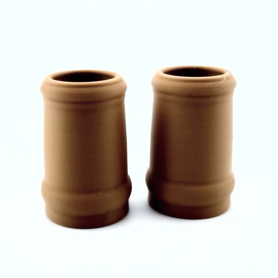 Chimney Pots (pair) - Round for 1:12 Scale Dolls House #2