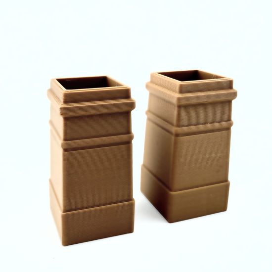 Chimney Pots (pair) - Square for 1:12 Scale Dolls House
