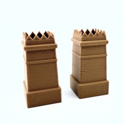 Chimney Pots (pair) - Square Crown Top