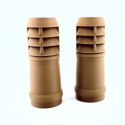 Chimney Pots (pair) - Round with Louvre Cowl