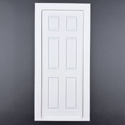 White 6 Panel False Door for 1:12 Scale Dolls House