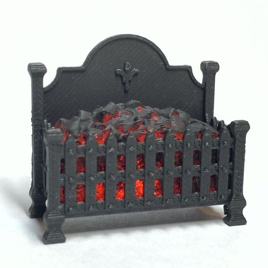 Flickering Fire Grate with Glowing Coals (LED)